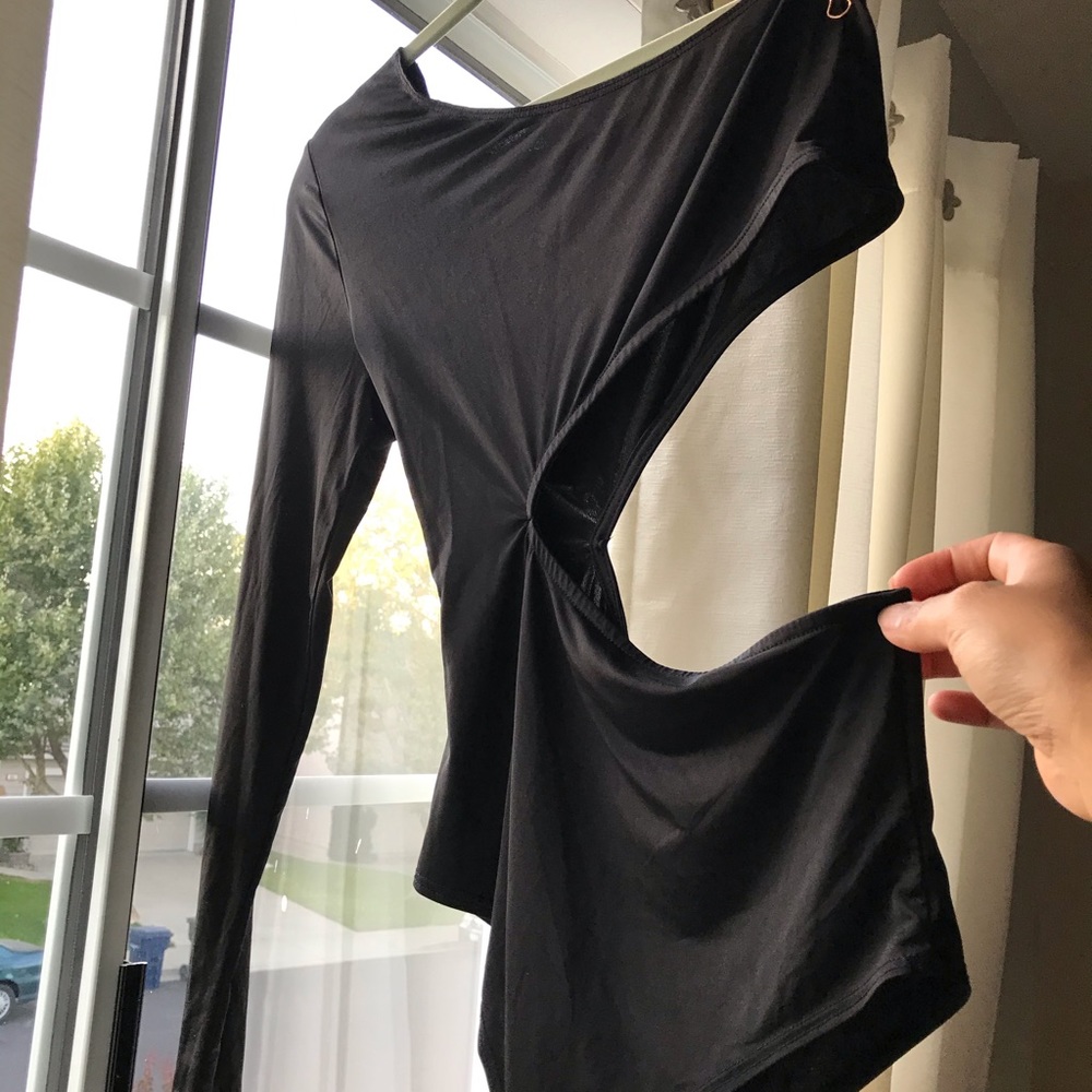 Black cut out bodysuit